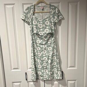 Boob Design Green and White Floral Midi Dress